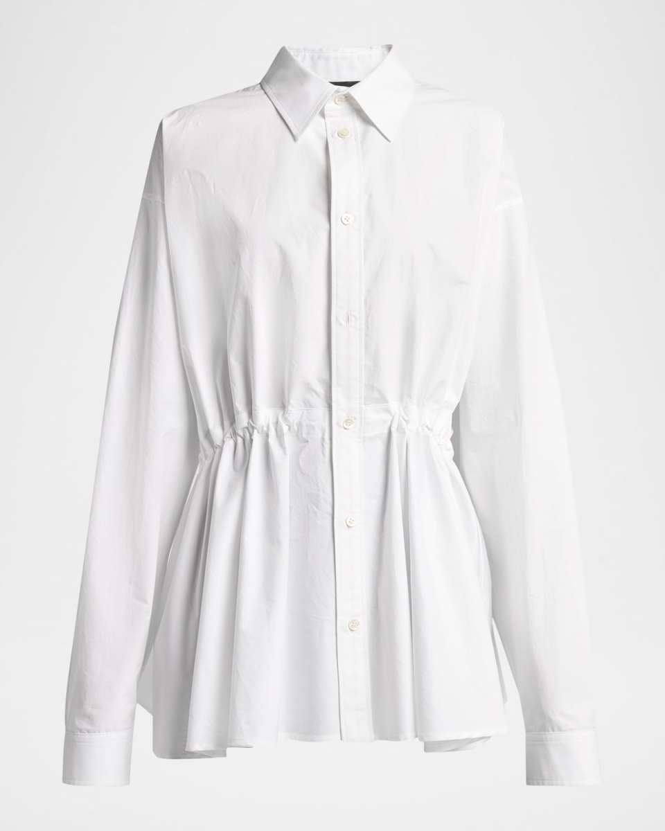 Hourglass Poplin Mini Shirtdress
